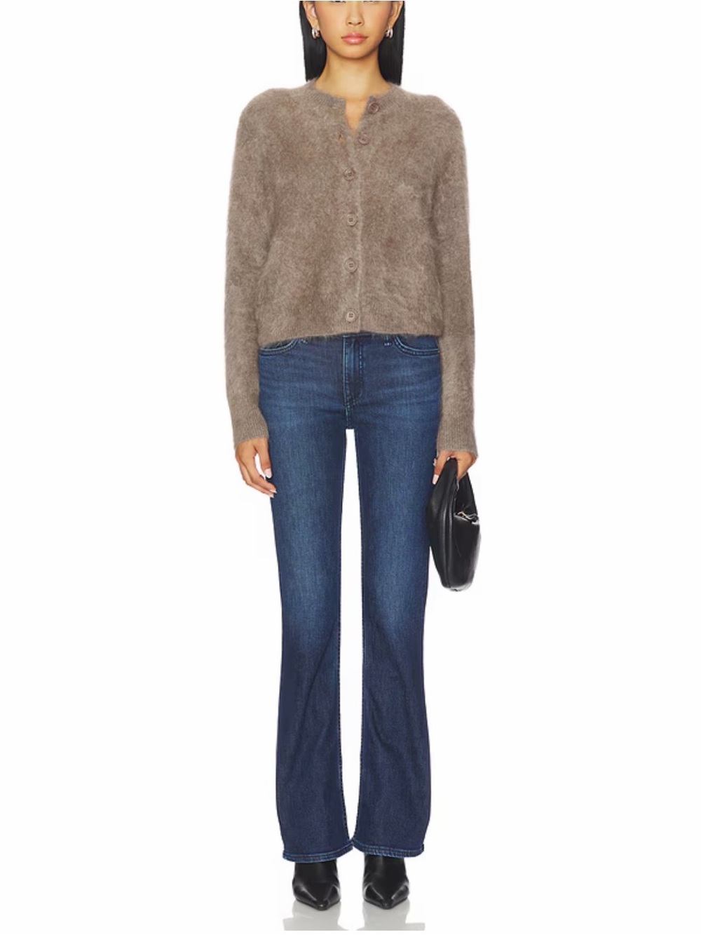 rag & bone The Peyton Dark Blue Mid Rise Flared Wide